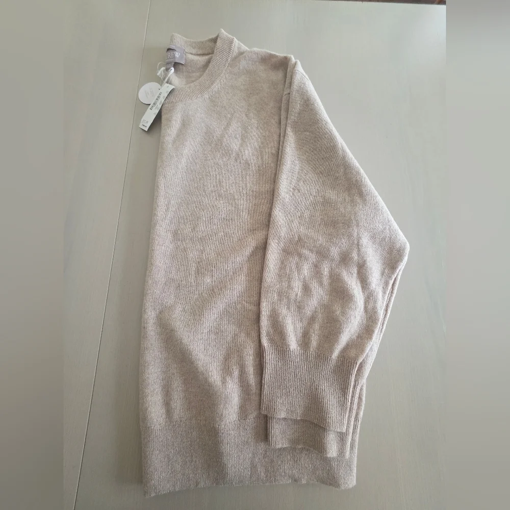 NWT J.Crew Women's Cashmere relaxed crewneck sweater Sz XL $198